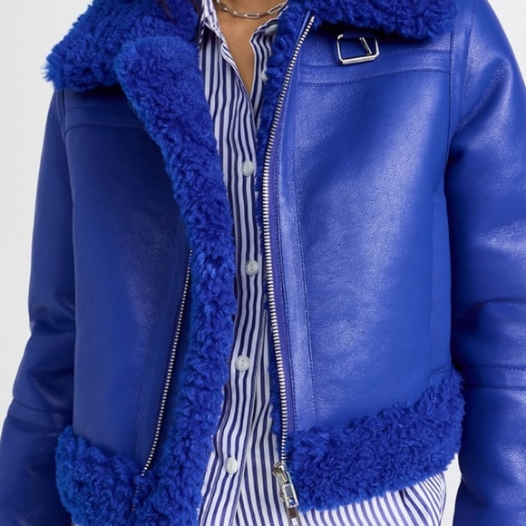 STAND STUDIO Lorelle Jacket Electric Blue US Size 6 NWT $695 - Picture 7 of 14